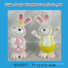Lovely colorful ceramic Easter bunny